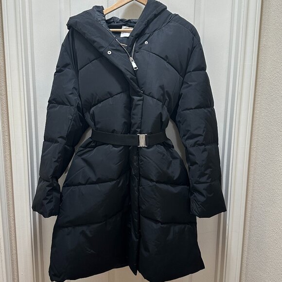Rebecca Minkoff Women's Hooded Heavyweight Puffer Jacket Coat Size XL Black NEW - Picture 16 of 16